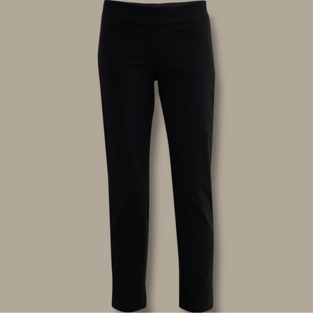 Eileen Fisher ‘Washable Stretch Crepe Straight Pant’ in Black Size Small Petite